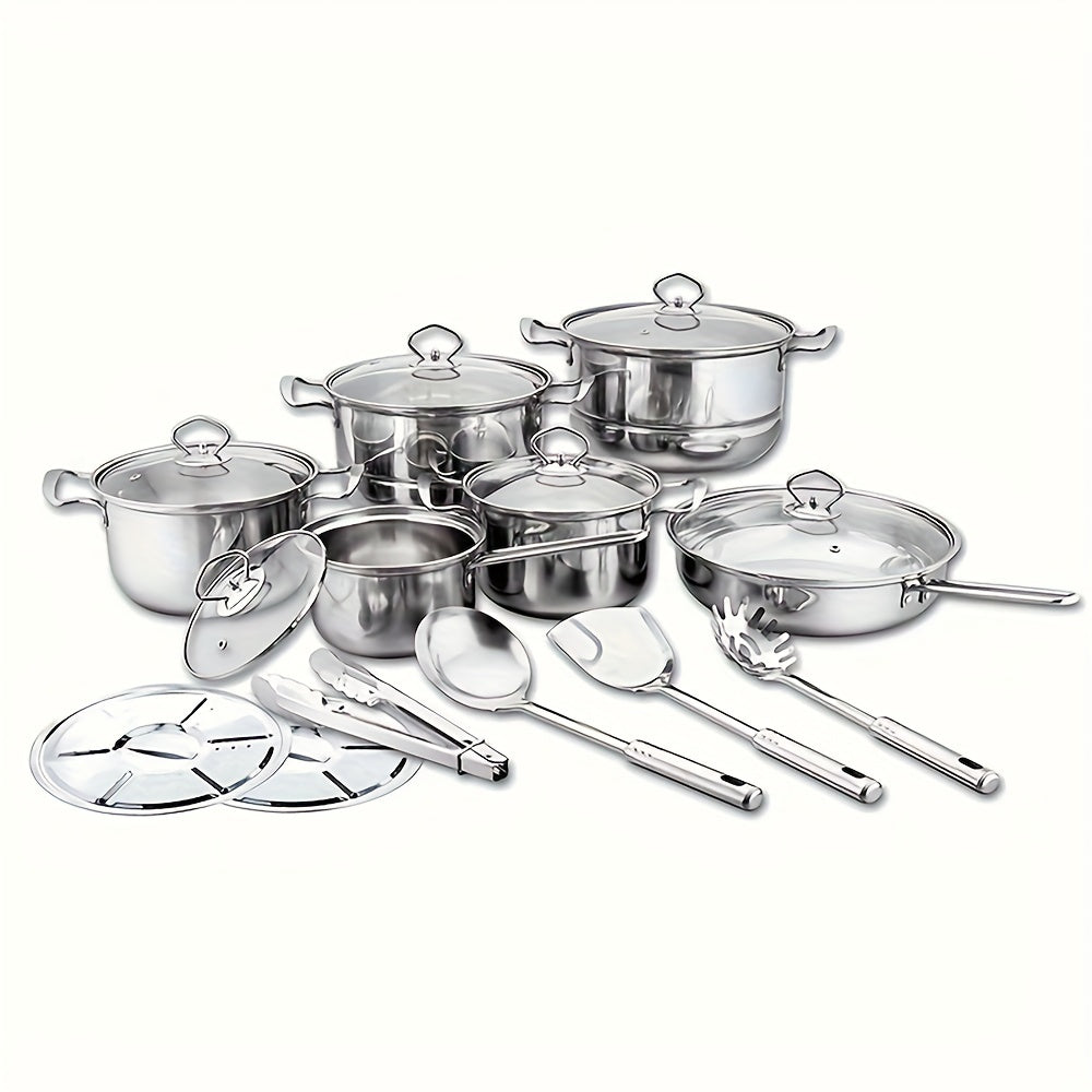 Set of 18 cookware pieces