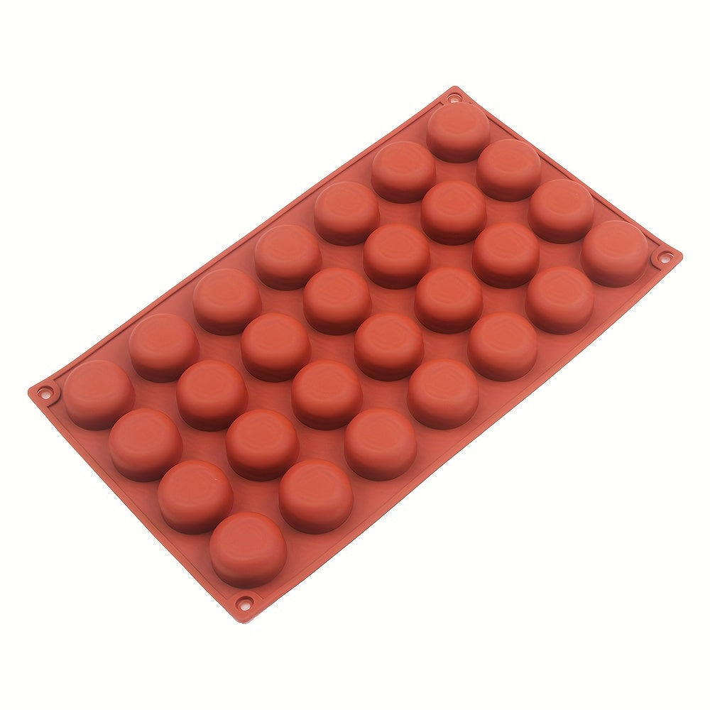 French Dessert Silicone Mold with 28 Holes for DIY Baking and Soap Making, Perfect for Chocolate, Candy, Small Cakes, and Drop Glue Mold