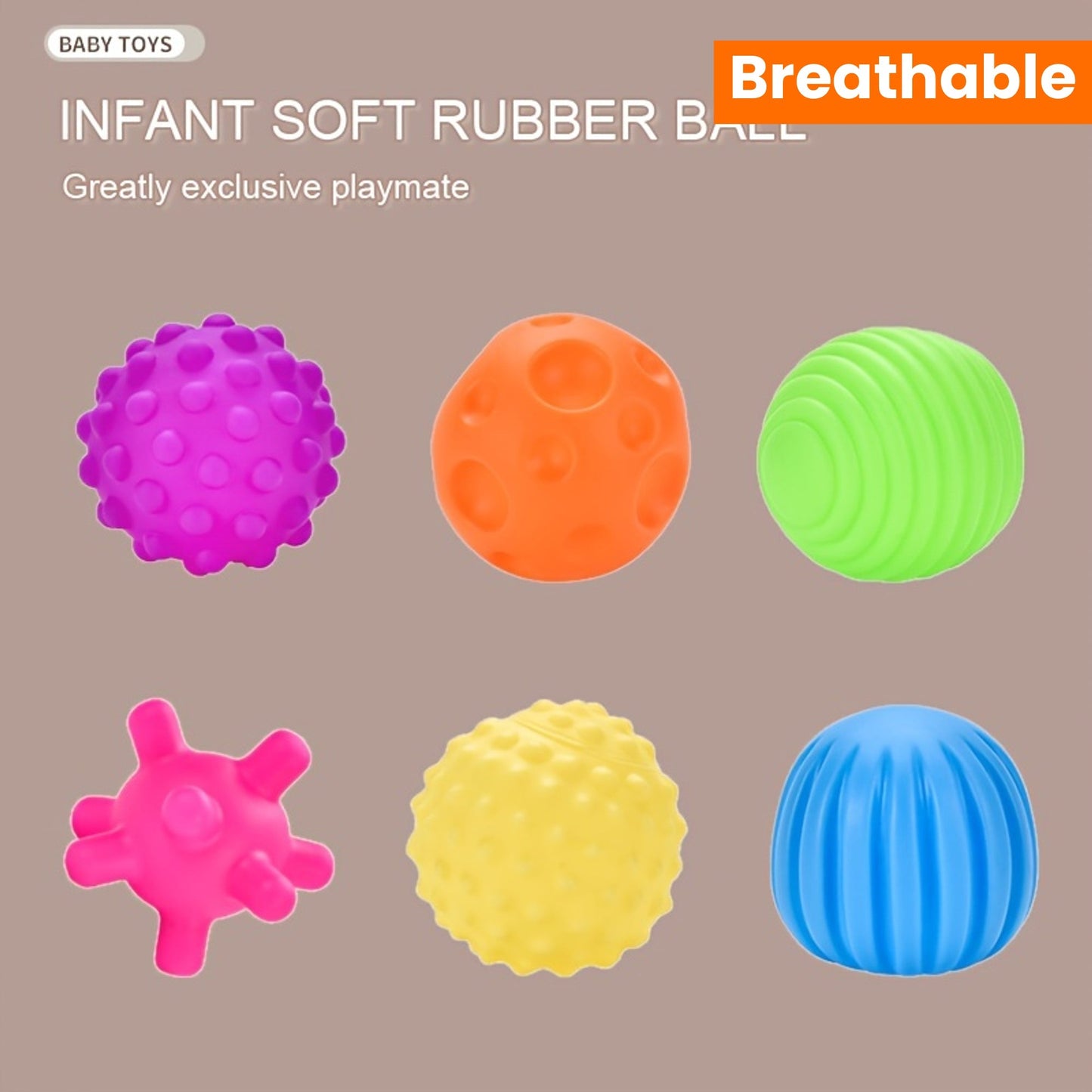 Gentle Pressure Ball for Kids - Durable PVC, Safe & Non-Toxic - Ideal Present for Special Occasions - Comes in a Variety of Colors: Orange, Pink, Purple, Red, Blue, Yellow