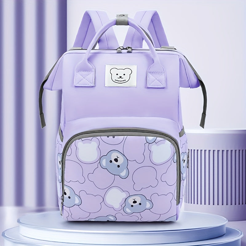 Trendy and chic, this spacious and lightweight backpack is perfect for moms on the go. Featuring a waterproof design and adorable little bear motif, this backpack can easily be attached to a stroller for added convenience.