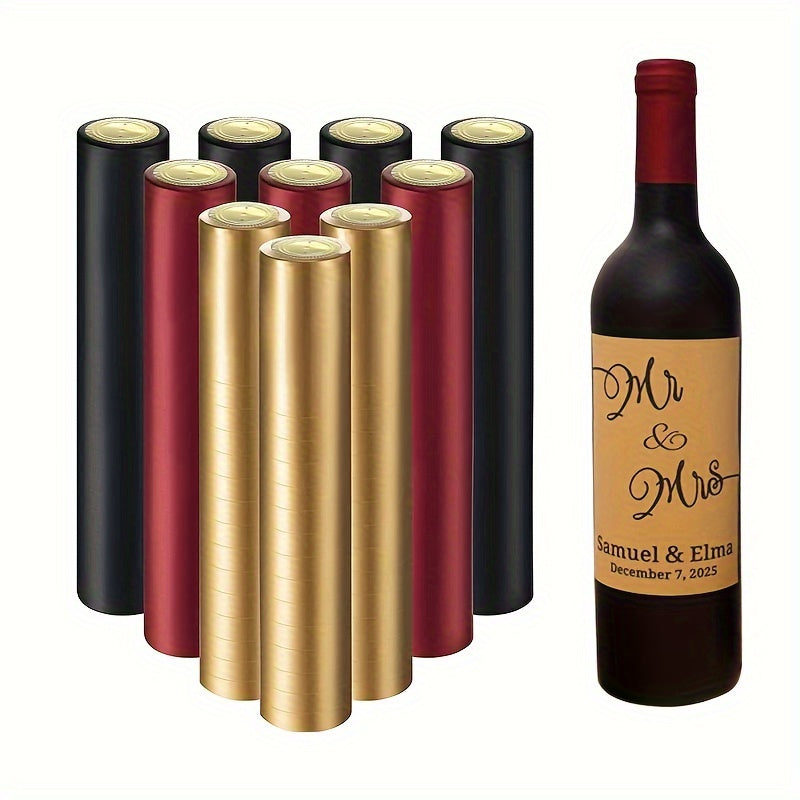 100 PVC heat shrink capsules with tear tab for wine bottles; shrinkable film wrap for straight mouth bottles.