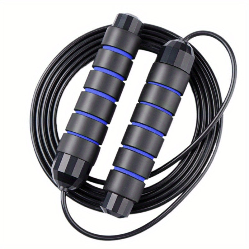 Jump rope with memory foam handle for effective cardio and weight loss training.