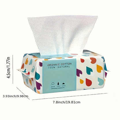 32pcs Premium Organic Disposable Face Towels - Soft, Thick, Ideal for Beauty Salons & Home Facial Cleansing.