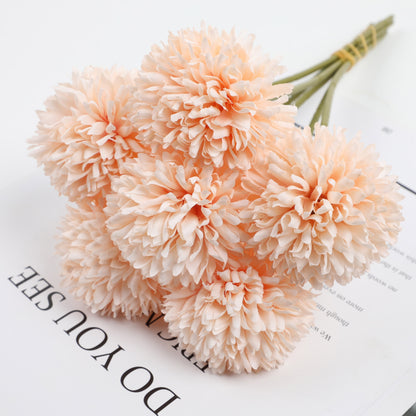 5pcs Faux Dandelion Flower Bouquet for Wedding, Parties, or Home Decor