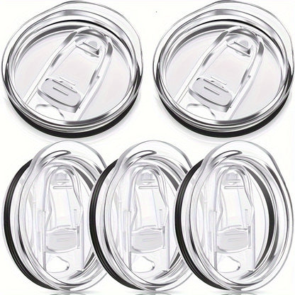 Set of 2/3/5 clear plastic spill-proof lids for 20 oz tumblers.