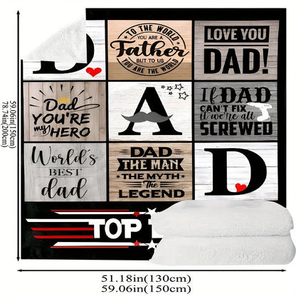 The Ultimate Father's Day and Birthday Gift for Dad - Luxurious Flannel Blanket with Unique Print Design, Ideal for All Seasons