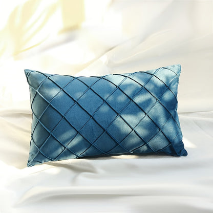 Modern Argyle Throw Pillow Case made of polyester velvet for soft, comfortable home, office, living room, and sofa décor (Pillow core not included).