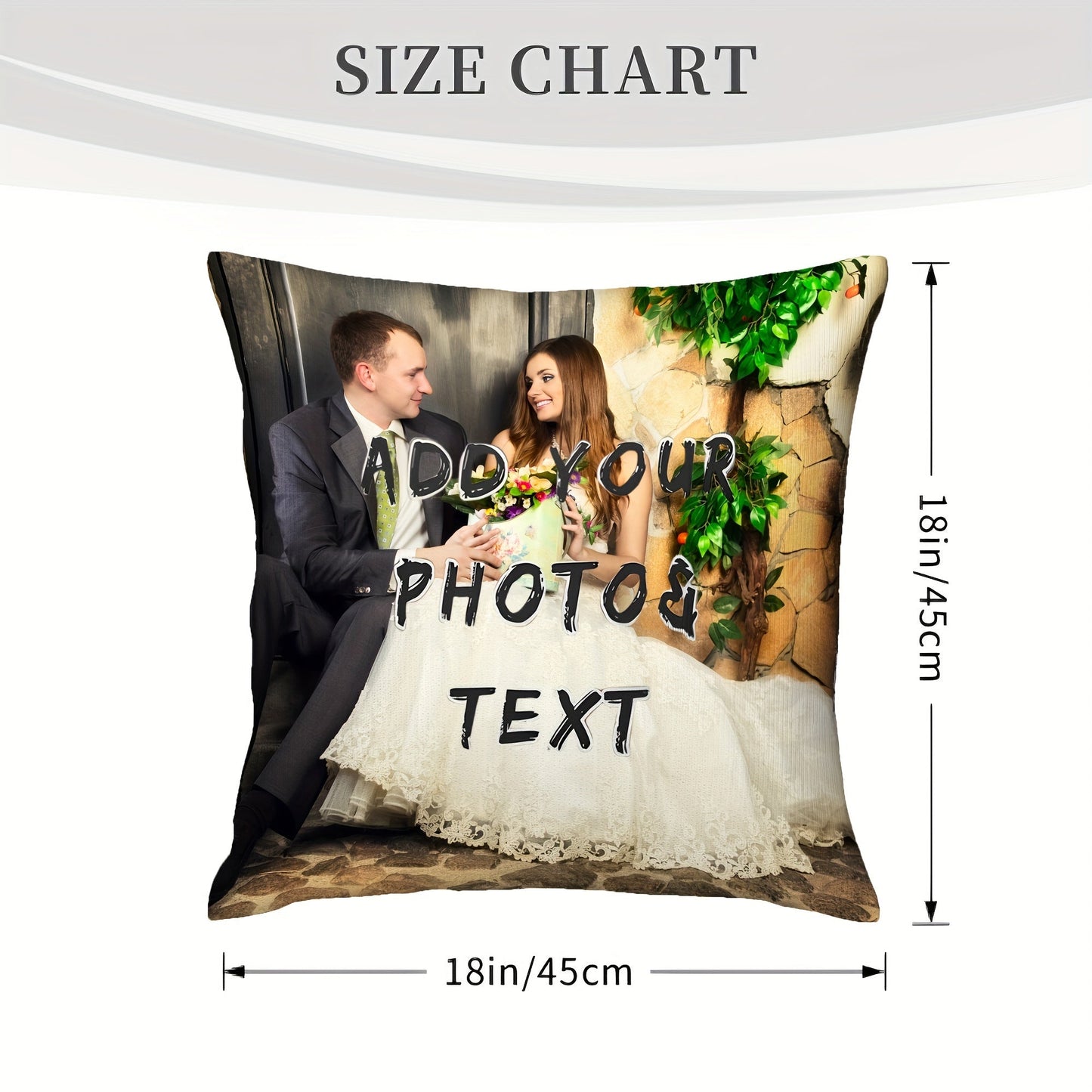 Soft single-sided printed short plush pillowcase measuring 45.72x45.72 cm, featuring a customized pet dog family photo. Perfect for home sofa decor and makes a great Valentine's Day holiday gift. Note: Does not include pillow core.