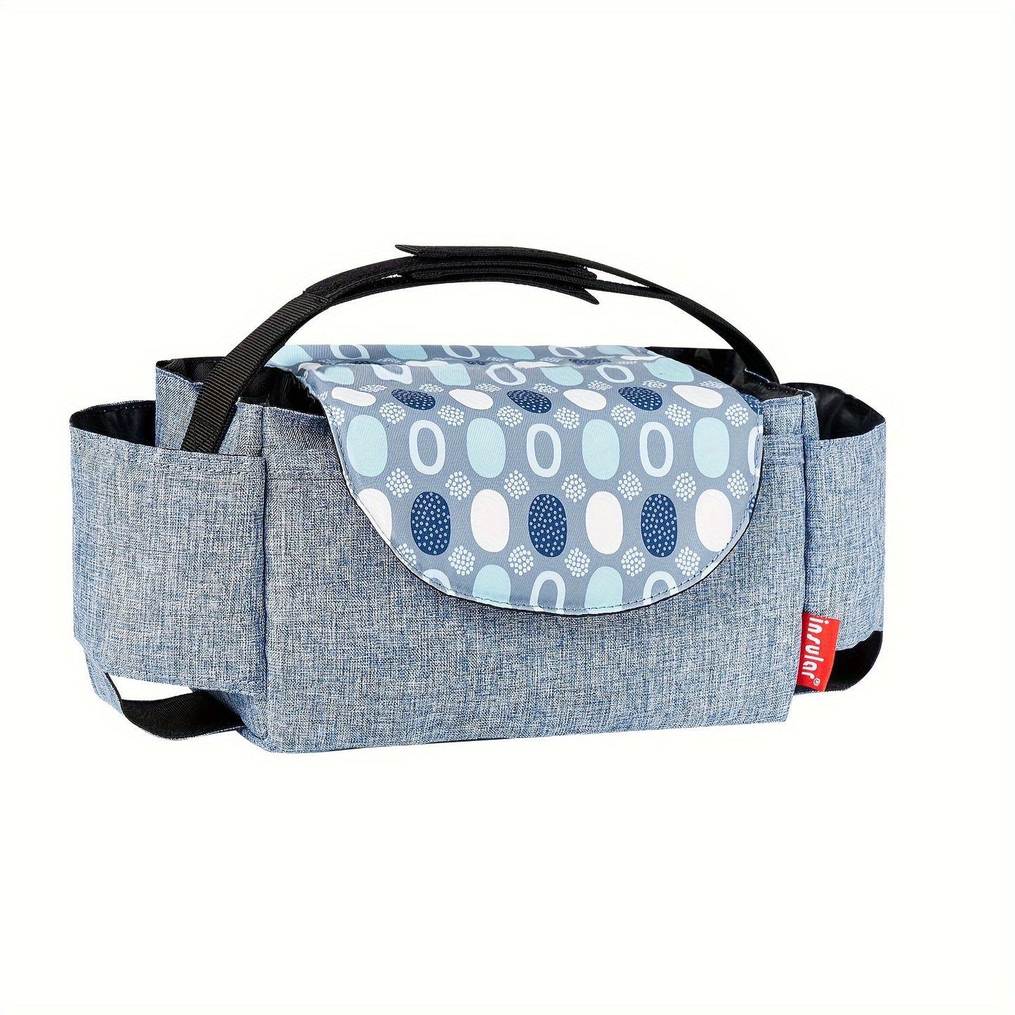 Polyester Multi-Purpose Stroller Organizer - Ideal for Storing Diapers, Bottles, and Cups