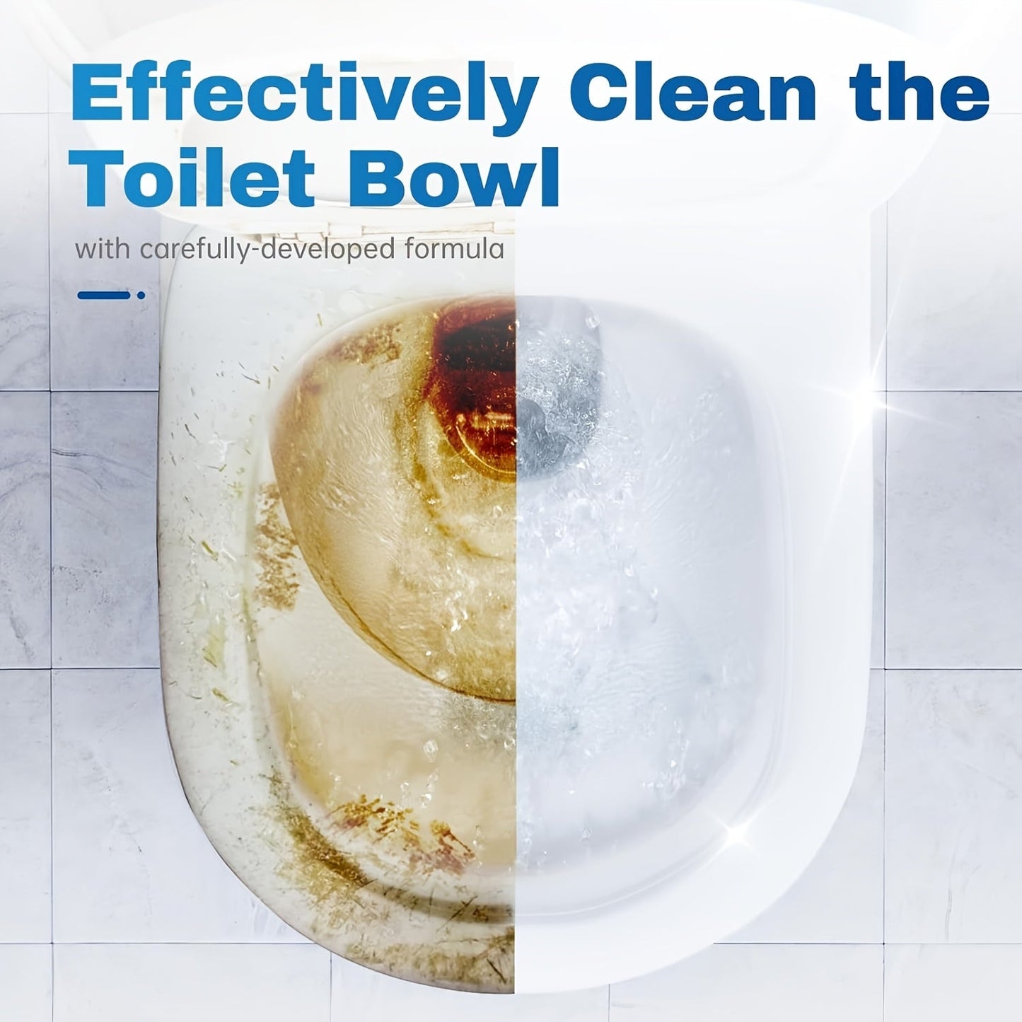 12 pieces of Automatic Toilet Bowl Cleaner: Easily brighten your bathroom, effectively remove tough stains, deodorize, and prevent scaling in your home.