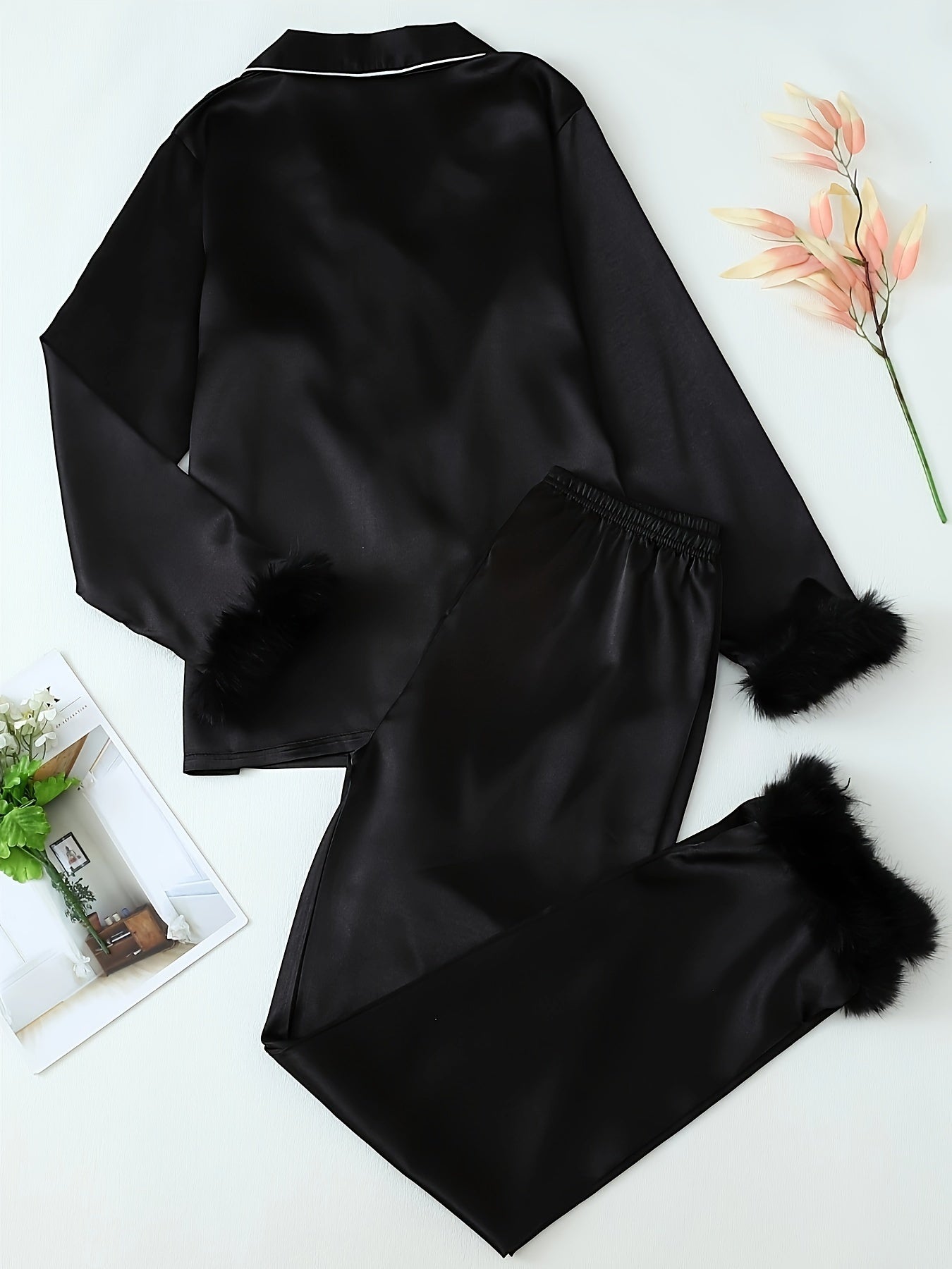 Black long sleeve pants set