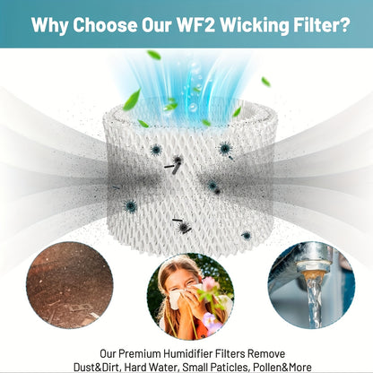 4pcs and 2pcs of WF2 humidifier filters compatible with Vicks, Kaz, Honeywell, and Sunbeam humidifiers.