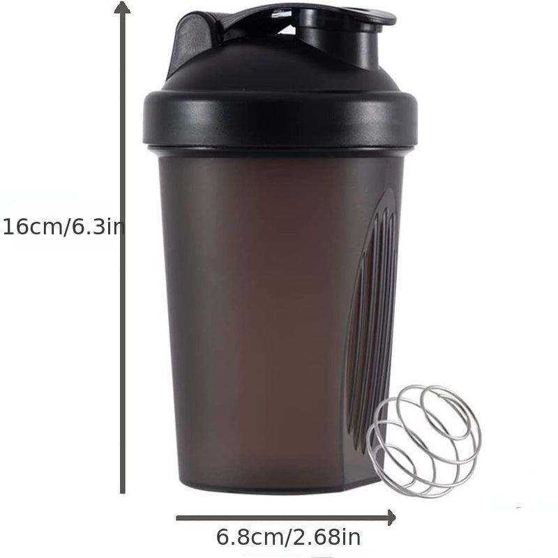 400ML Blender Shaker Bottle, zanglamas whisk to'pi bilan, oqmas va BPA-siz protein kokteyllari va mashg'ulotlar uchun. Sport zalida va maktabda ideal.