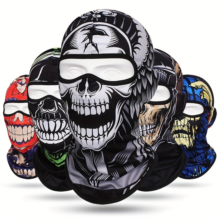 Full Face 3D Anime Skull Balaclava Ski Mask for Hip Hop Style, Suitable for both Men and Women, Perfect for Cycling, Motorcycle Riding, Skiing and Outdoor Sports