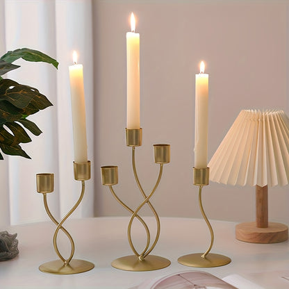 European-style iron candlesticks add romance and elegance to special dining occasions.