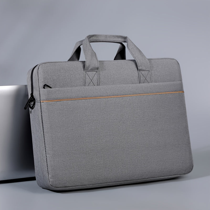 Water-resistant laptop messenger bag made of durable materials, suitable for travel and daily use for both men and women.