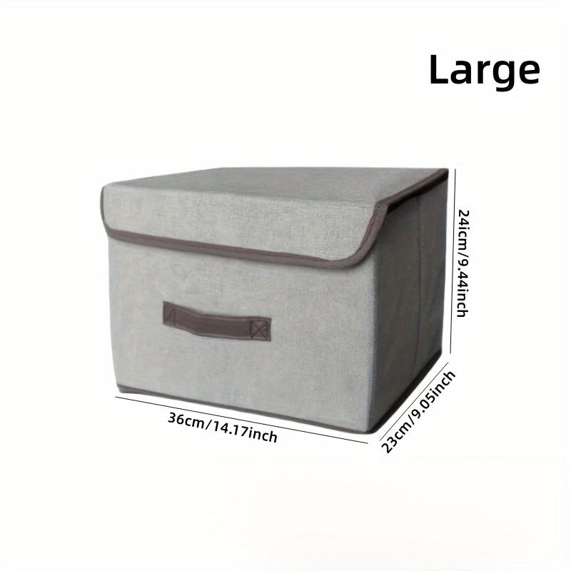 Durable, waterproof foldable storage box for dormitory, clothing, and children's items.