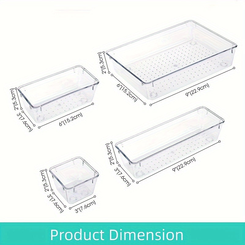 Versatile transparent storage box for home organization.