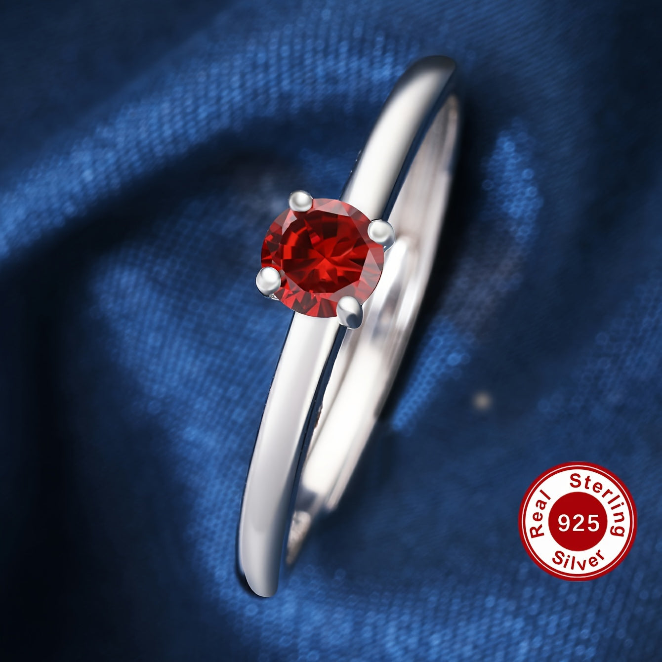 1 piece of low allergy 925 pure silver set with small zirconia stones and stackable design, featuring 12 birthstone options in an open wedding ring. The silvery set has a total weight of 1.26g, with the ring alone weighing 1.35g. This simple and elegant