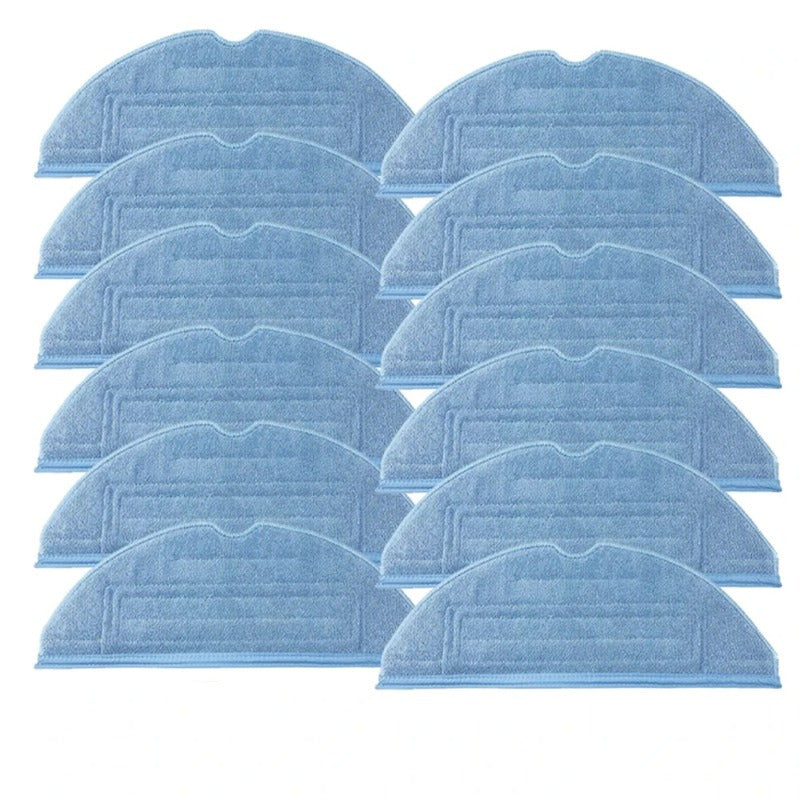 Set of 12 Mop Pads designed for use with Xiaomi Roborock S7 Series - Works with S7, S70, S75, S7 Max, S7 MaxV, T7s Plus | High-Quality Fabric Vacuum Cleaner Attachments