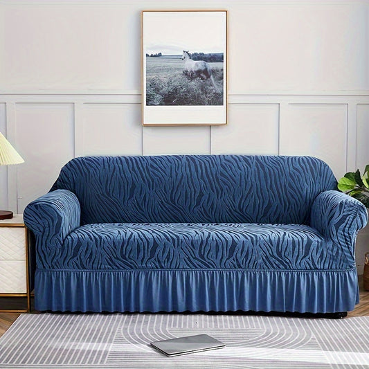 Sofa slipcover with skirt, non-slip dustproof cover for all seasons, ideal for protecting furniture in any room.