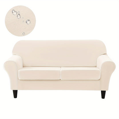 Set of cool and water-proof sofa covers with cushions, seating up to 3.