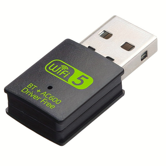 600Mbps Dual Band USB WiFi Wireless Adapter, 2.4/5Ghz Mini Dongle PC/Laptop uchun.