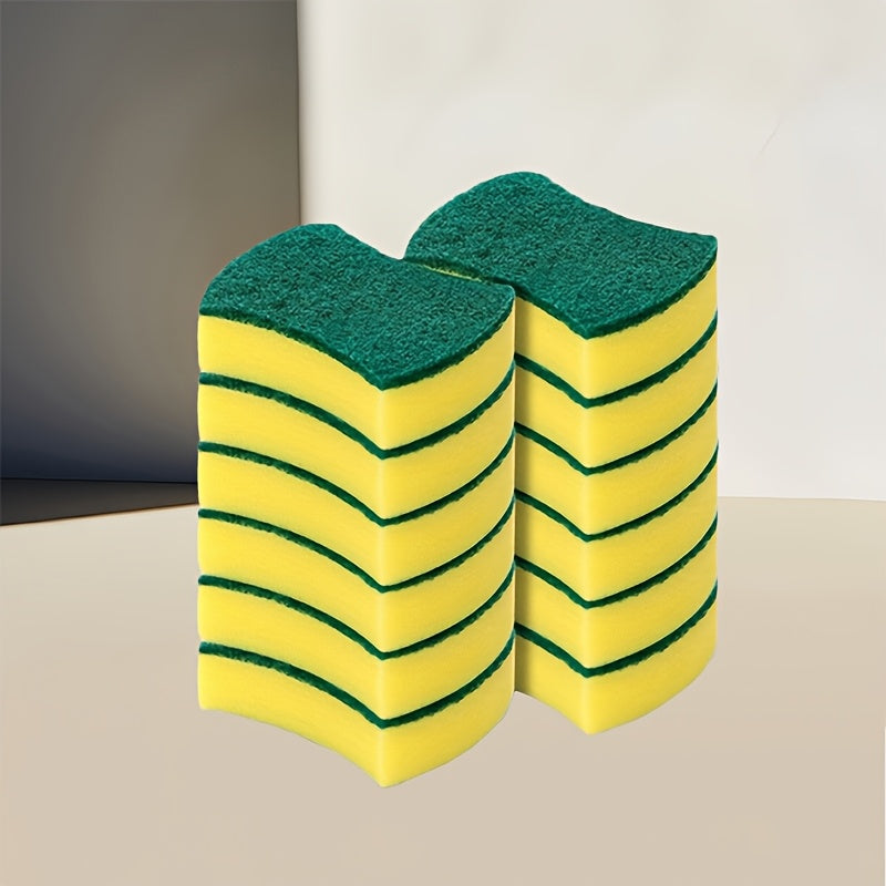 10/12/24 pieces of double-sided scratch-resistant sponge, highly absorbent melamine sponge suitable for cleaning in the kitchen, bathroom, living room, toilet, and car.