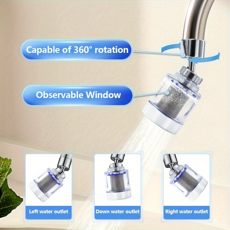 Stainless steel mesh filter faucet with large angle, made with ABS main material. The filter screen is crafted from 316 stainless steel, making it easy to clean and reusable.