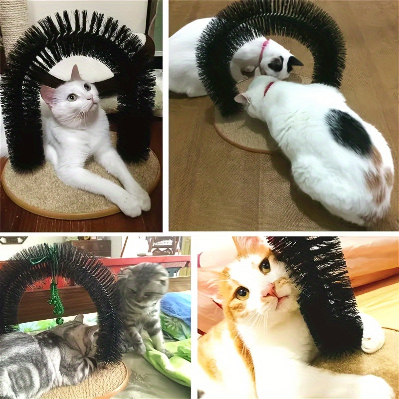 Irresistible grooming brushes and toys for cats - Cat Arch Self Groomer offers massages and grooming!