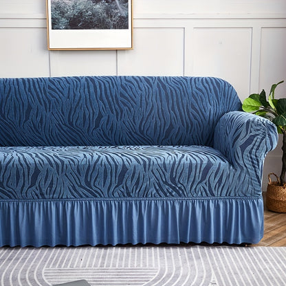 Stretch integrated sofa slipcover for home decor protection.