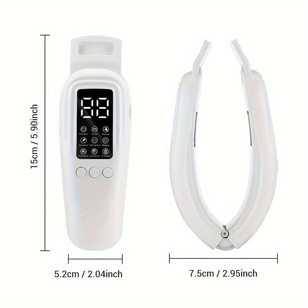 Electric V-Face Beauty Device with adjustable intensity levels, LCD display, and USB rechargeable 400mAh lithium battery for facial skin care and massage.