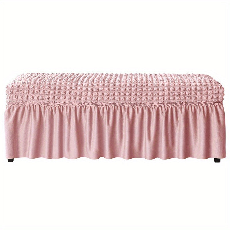 Protect your furniture in style with our durable seersucker bench cover, the perfect home decor accessory for any bedroom, office, or living room.