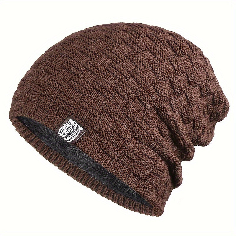 Keep cozy with our Men's Padded Knitted Cap - a perfect gift for autumn and winter months