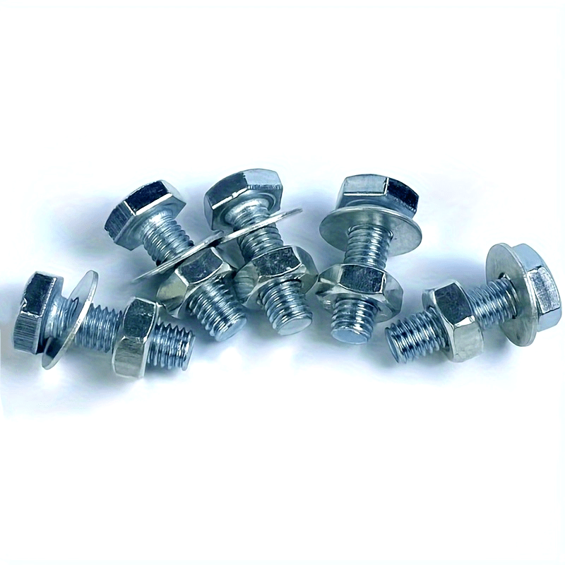 A bundle of 10 universal air conditioner bracket mounting bolts, suitable for non-electric elevator bucket screws and various HVAC refrigeration installation accessories.