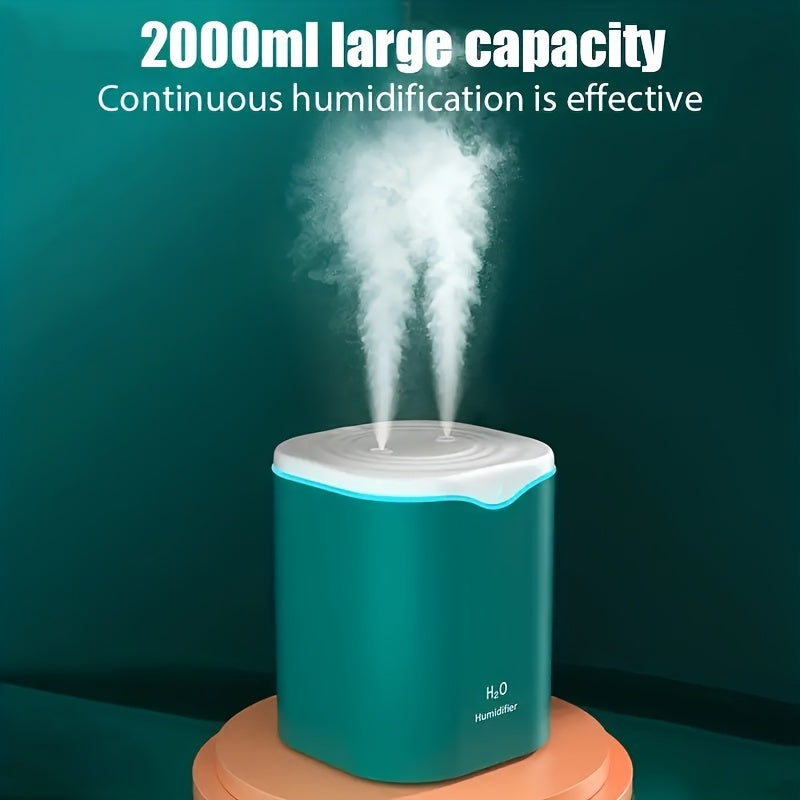 Autumn and Winter Large Capacity Soundwave Humidifier - 2000ml, Portable, USB Powered