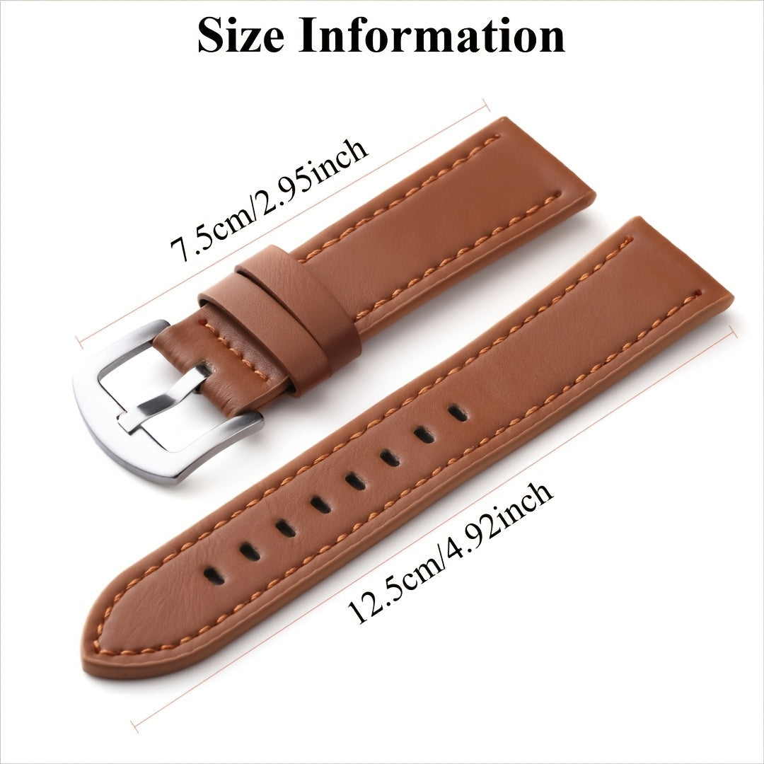 Fashionable and professional, this Men's Watch Strap in 20mm and 22mm sizes is the perfect replacement for your smart watch. Complete your look with this stylish accessory.