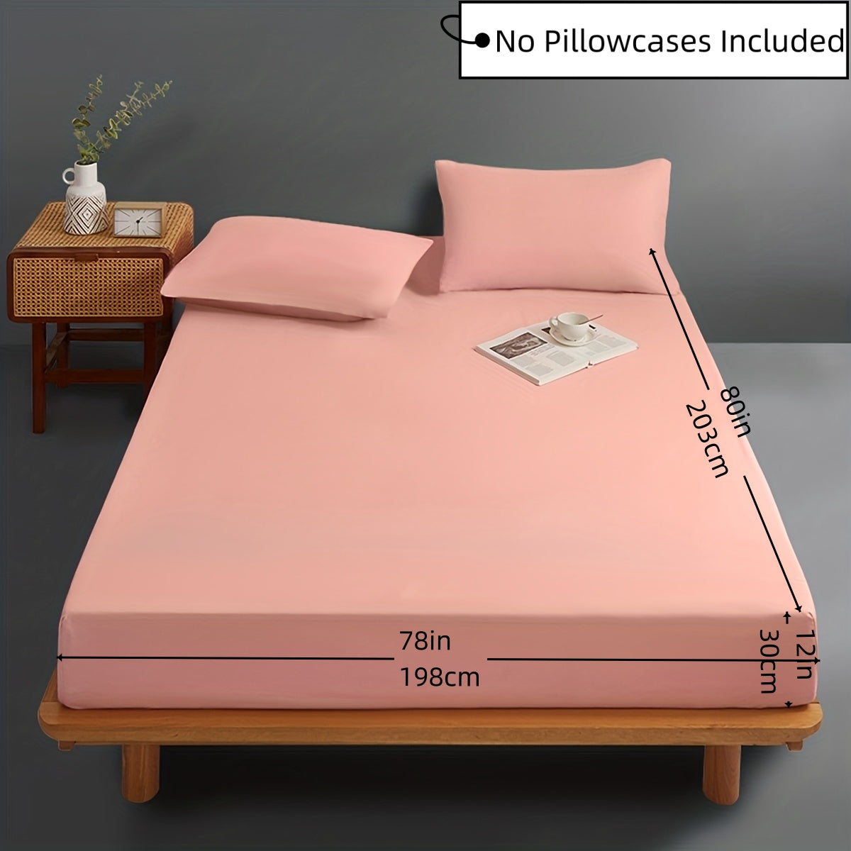 One piece of a solid colored fitted sheet made of soft and comfortable microfiber material. Ideal for bedrooms and guest rooms, with a deep pocket design. This product includes the fitted bed sheet only.