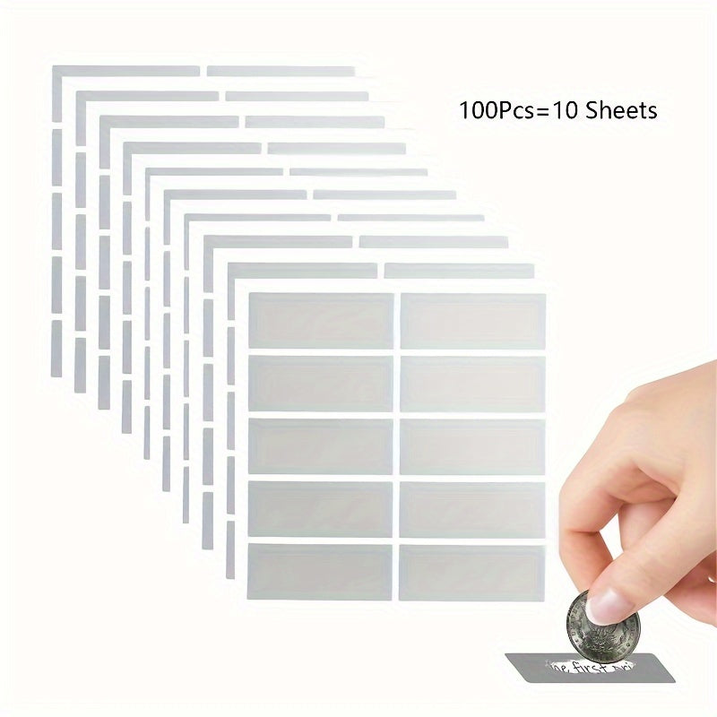 100 matte finish DIY scratch off cards for parties, events, and gifts.