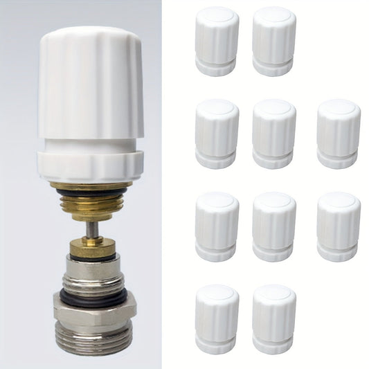 Pack of 10 Manual Spring-Loaded Valve Cores: Universal Fit for Non-Electric Thermostatic Radiator Valves. Made with Durable Plastic Construction, High-Position Closure for Floor Heating Manifold Accessories for Heating Systems.