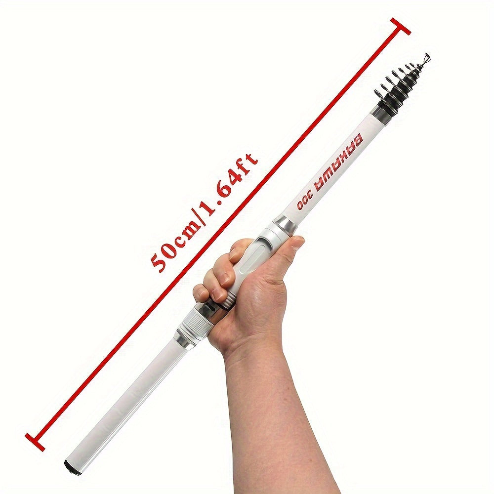 PROXPE Telescopic Fishing Rod, 3M Portable Spinning Carp Feeder Rod, Ultra Light Fiberglass, Extra Light Power, Adult - White