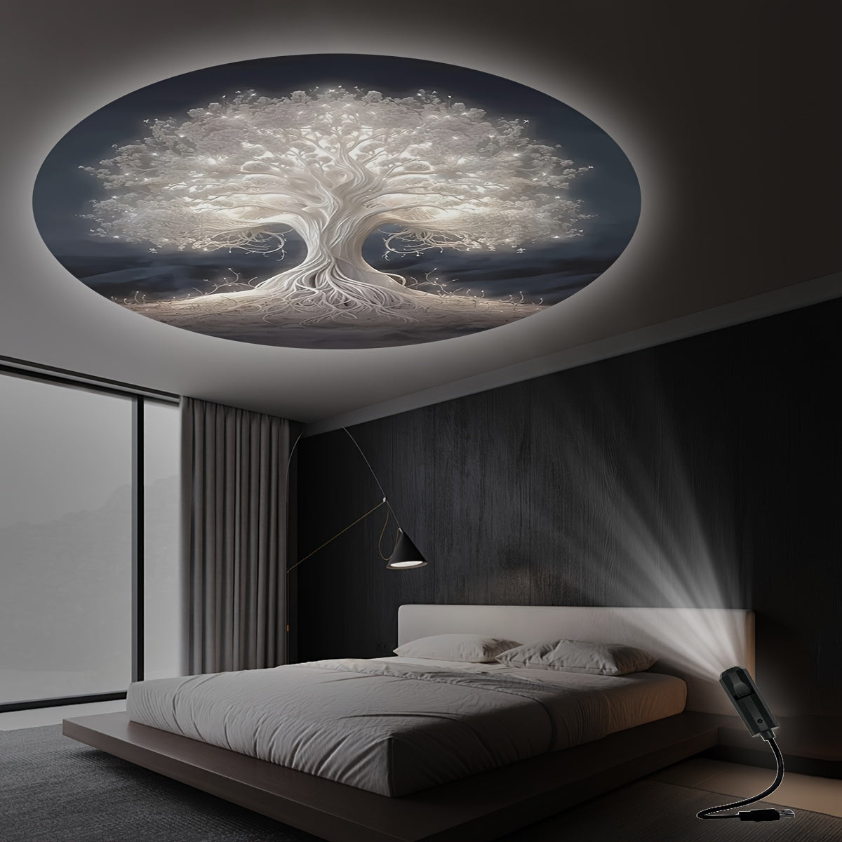 Tree of Life LED Night Light - USB Powered, Easy Plug & Play, 360° Rotatable, Adjustable Brightness, Ideal for Bedroom Ambiance, Room Decoration, Perfect Gift