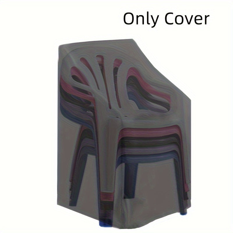 Outdoor furniture cover made of 210D Oxford cloth in black color to prevent sun damage.