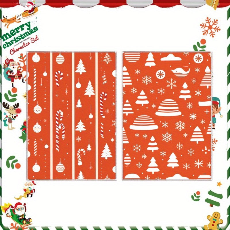 Two pieces of 18*26 kitchen towels, perfect for adding a festive touch to your kitchen during the Christmas season. Made with soft material, these towels feature a wintertime theme with snowflakes and the words "Merry Christmas" printed on them, making