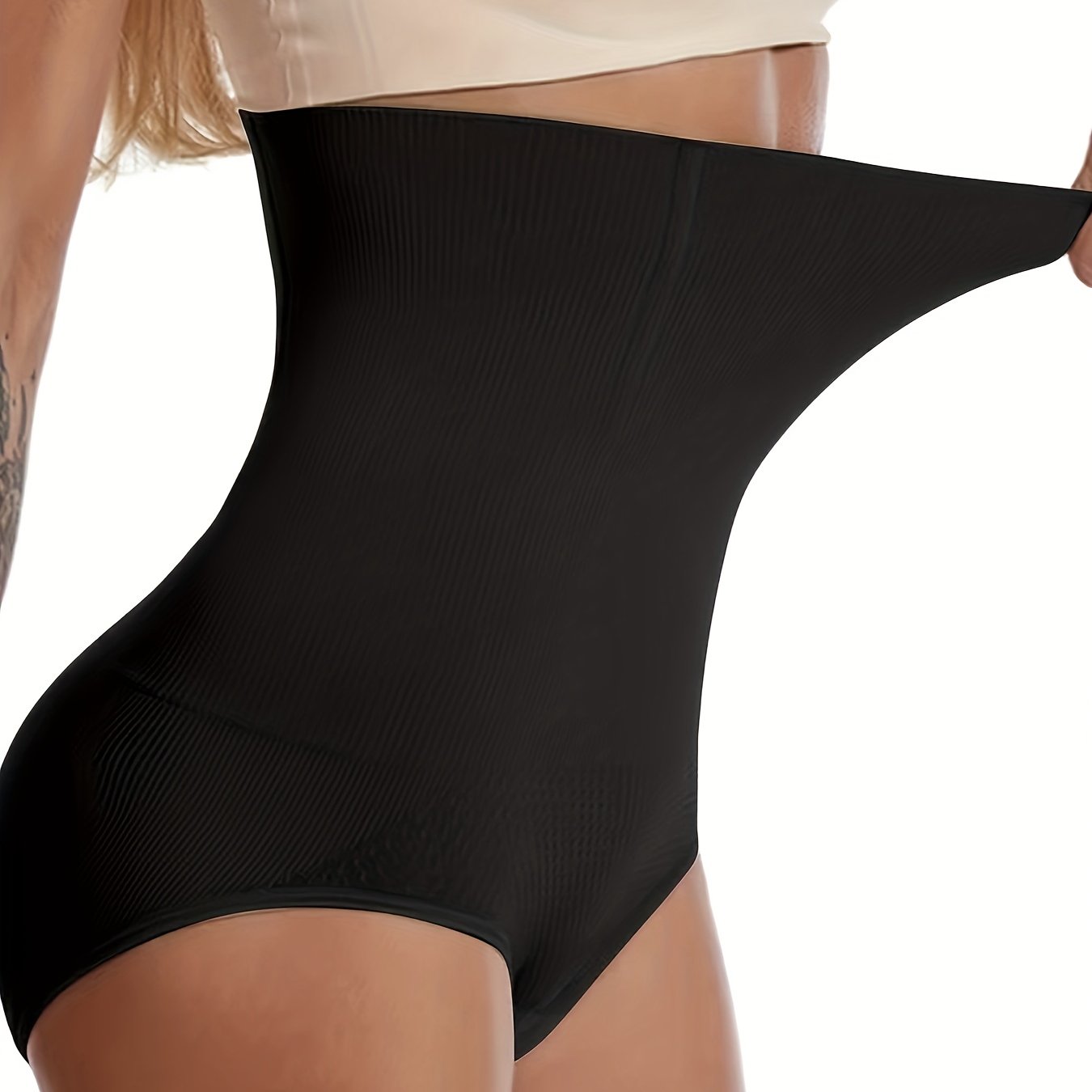 High waist shaping panties for women, with tummy control and butt lifting features.