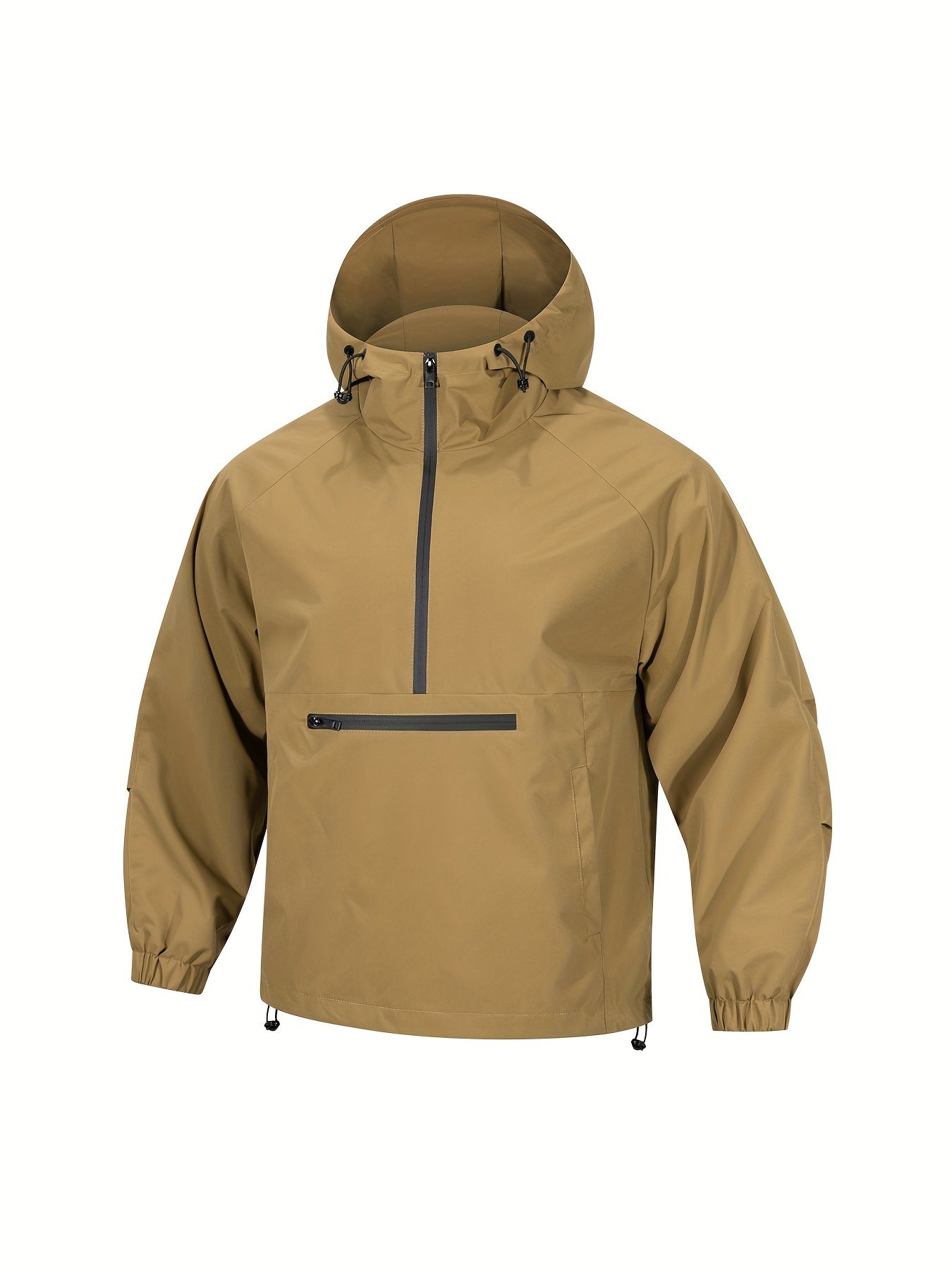 Men's casual jacket with loose fit, half zip pocket, and versatile style for outdoor comfort.