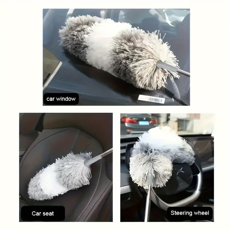 Flexible Electrostatic Duster with Adjustable Head - Eco-Friendly and Easy to Clean for Hard-to-Reach Areas, Household Items, and Vehicles - Battery-Free Technology