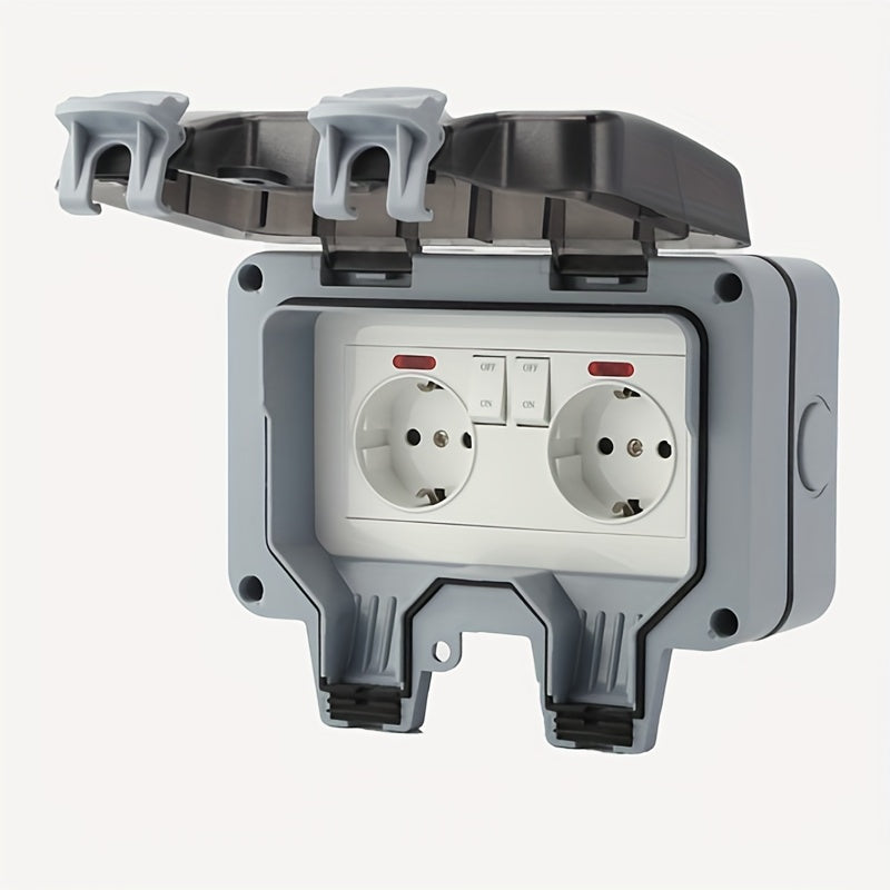 This AC220V/16A Socket Box with Indicator Light Switch is ideal for kitchen, bathroom, and garden wall sockets.