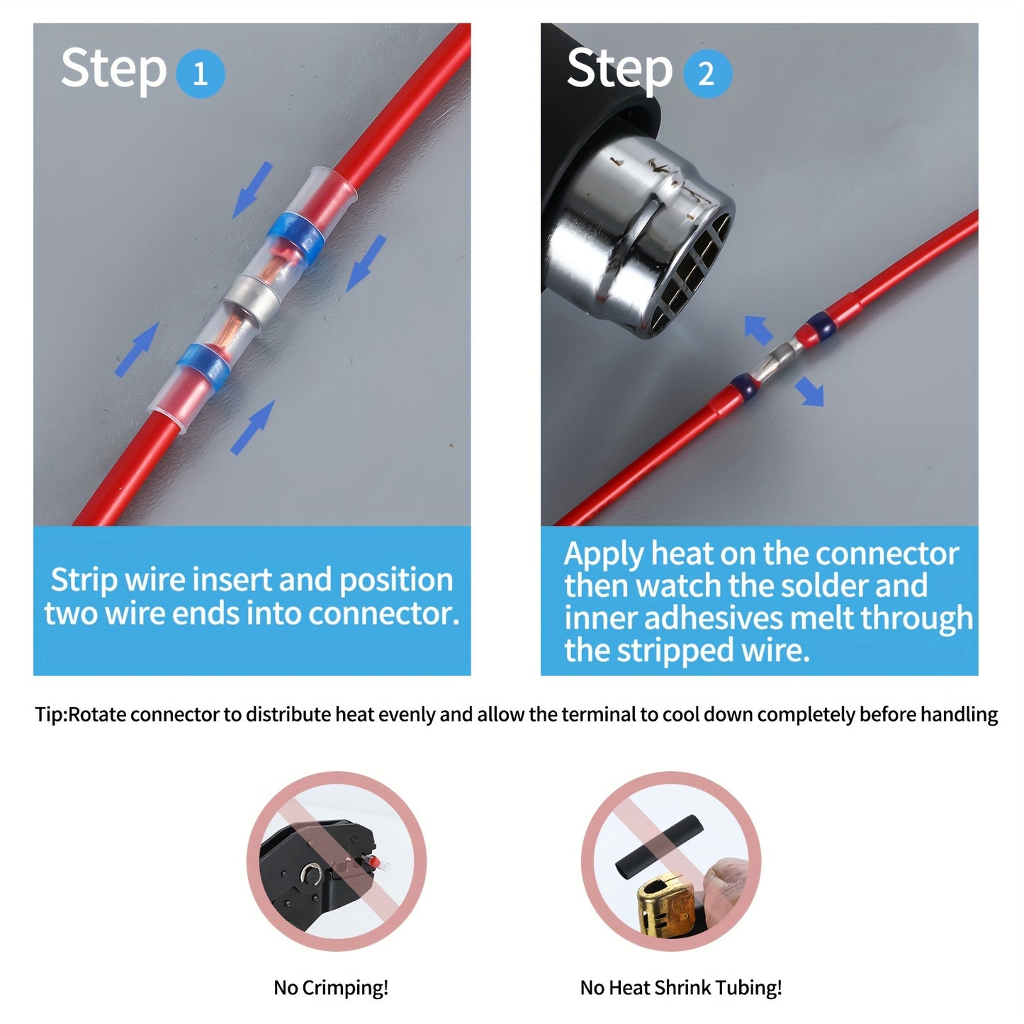 300//900pcs Heat Shrink Wire Connectors for Marine & Automotive Use