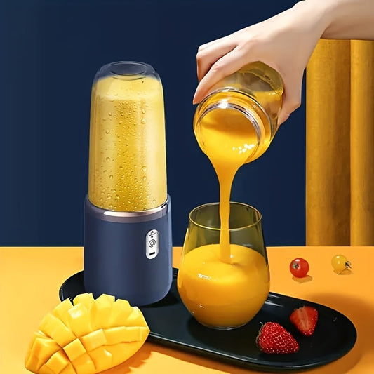 Compact Juicer with Two Cups and USB Charging - Convenient Cleaning, Fast Juicing for Anywhere, Indoor or Outdoor